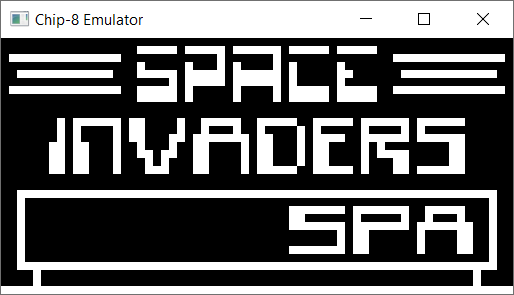 My emulator running Space Invaders